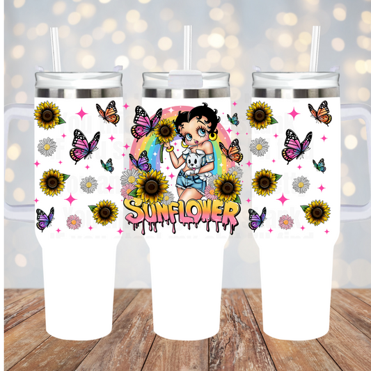 40oz SUNFLOWER BABE UV DTF Cup Wrap