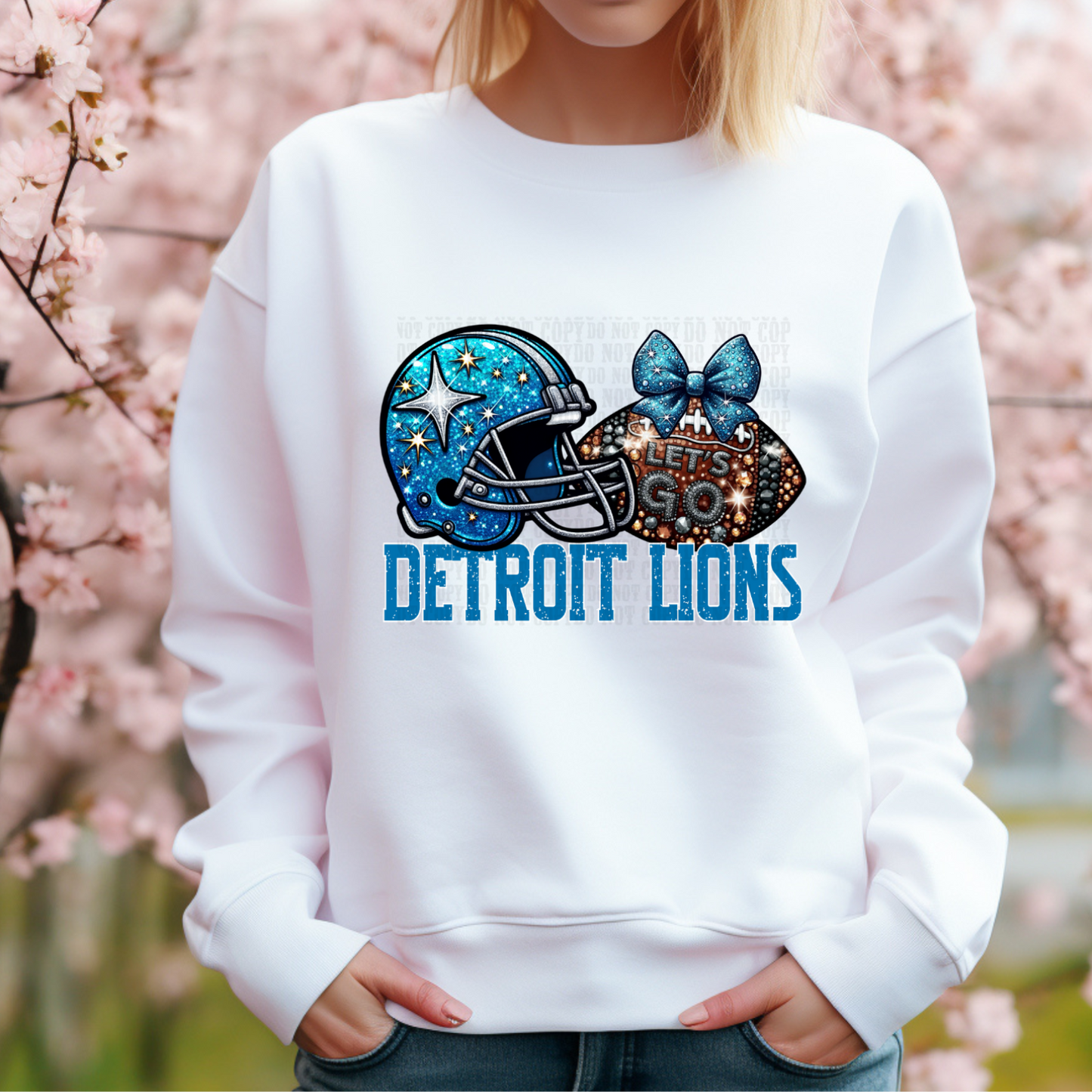 FAUX RHINESTONE LION DTF -