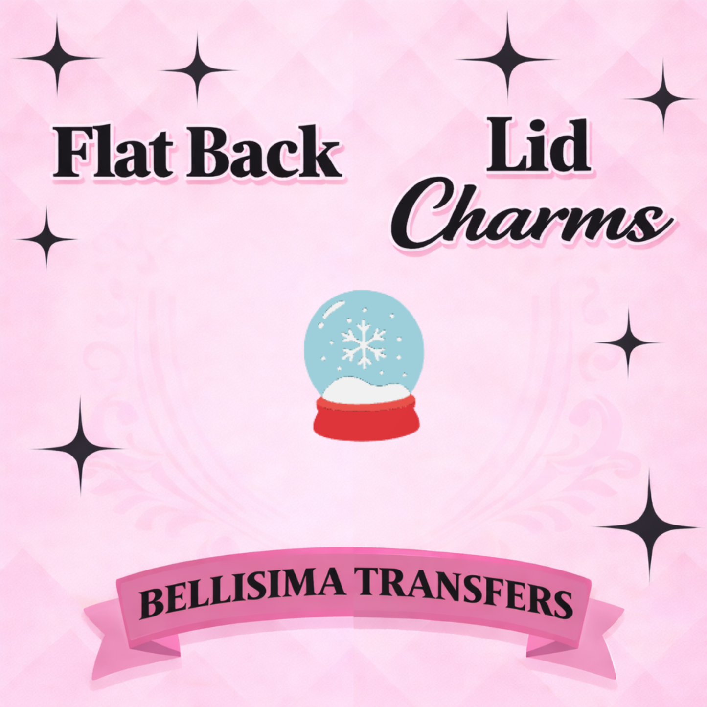 SNOW GLOBE FLAT BACK CHARM