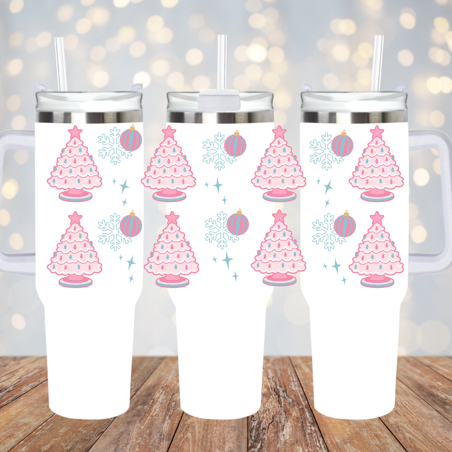 40oz VINTAGE TREES UV DTF CUP WRAP