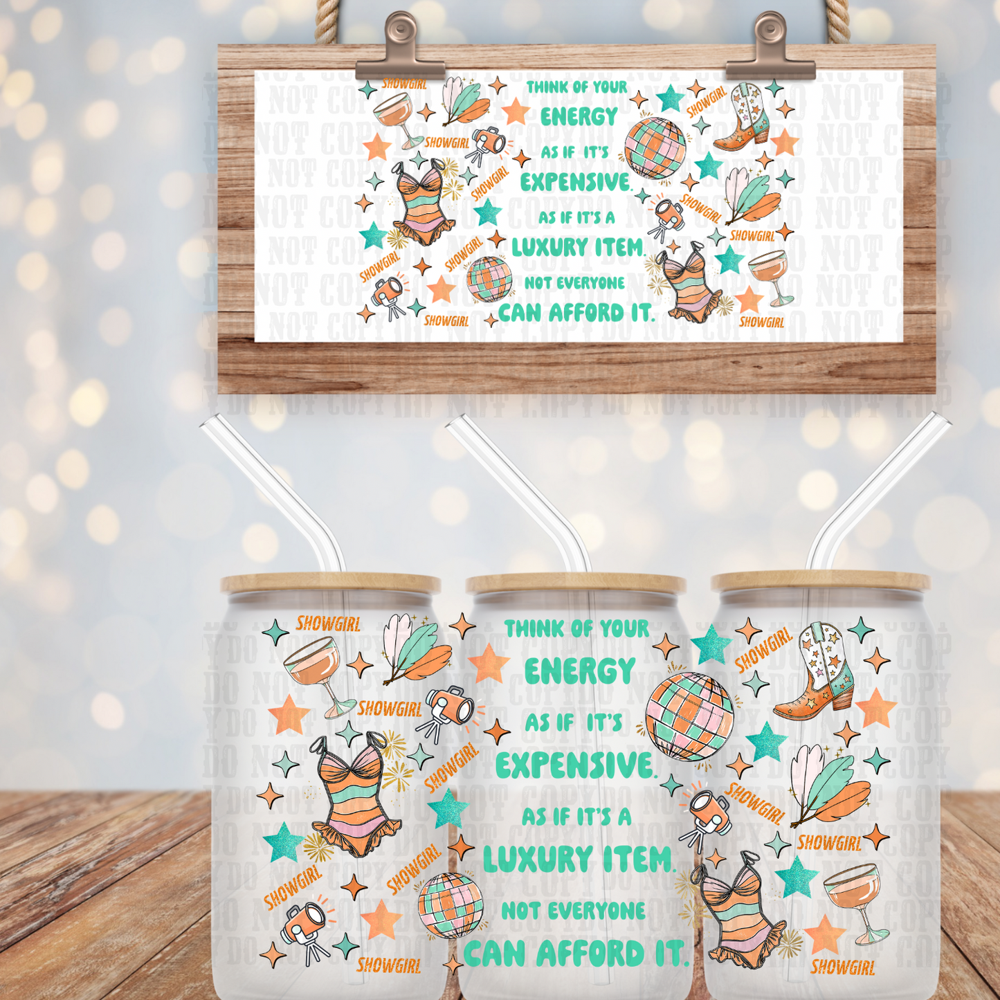 EXPENSIVE ENERGY UV DTF CUP WRAP