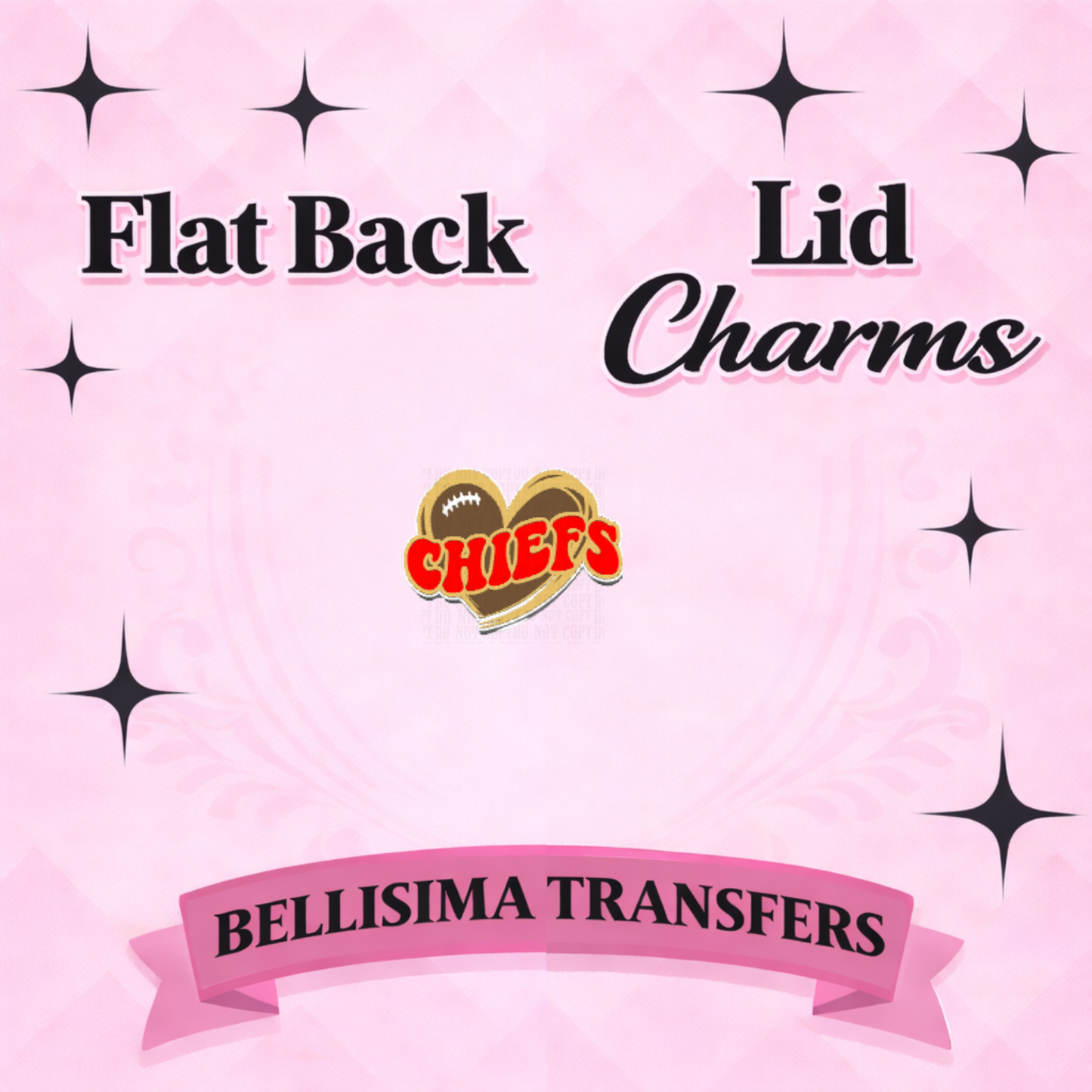 KC HEART FLAT BACK CHARM