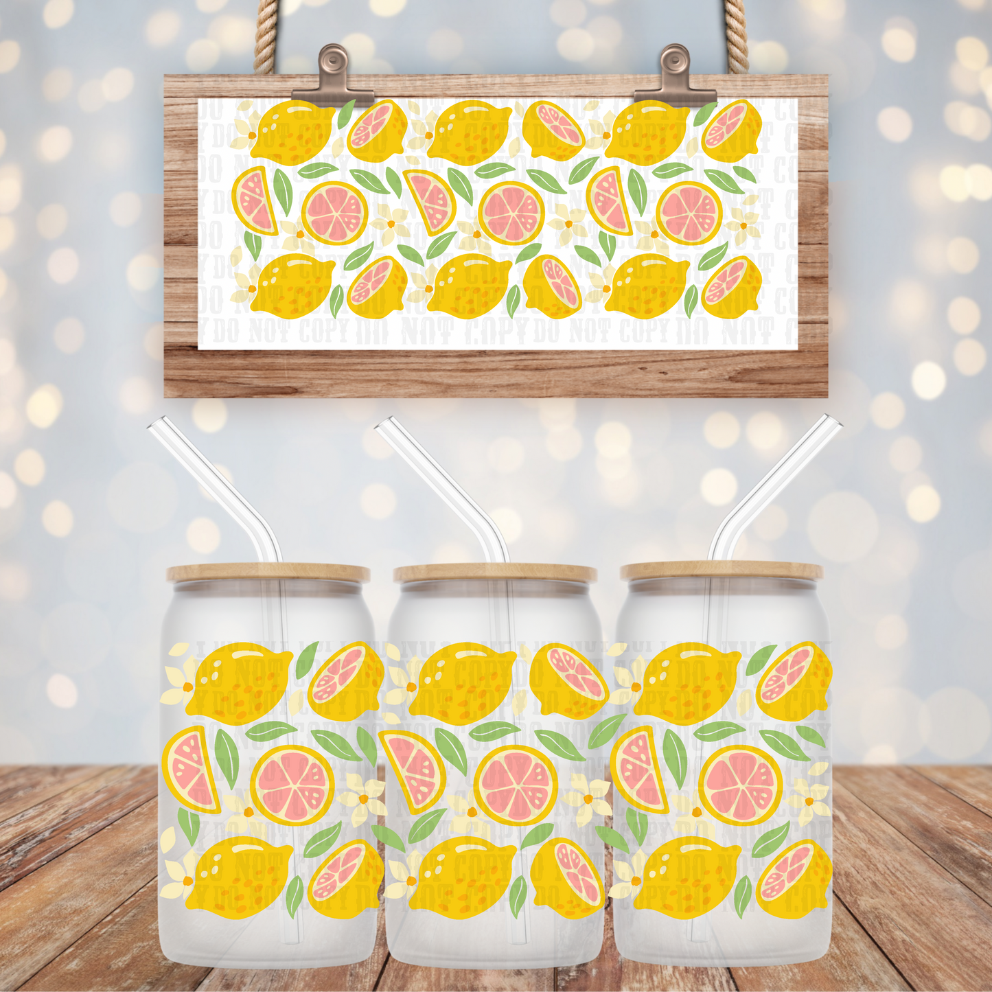 PINK LEMONADE UV DTF CUP WRAP