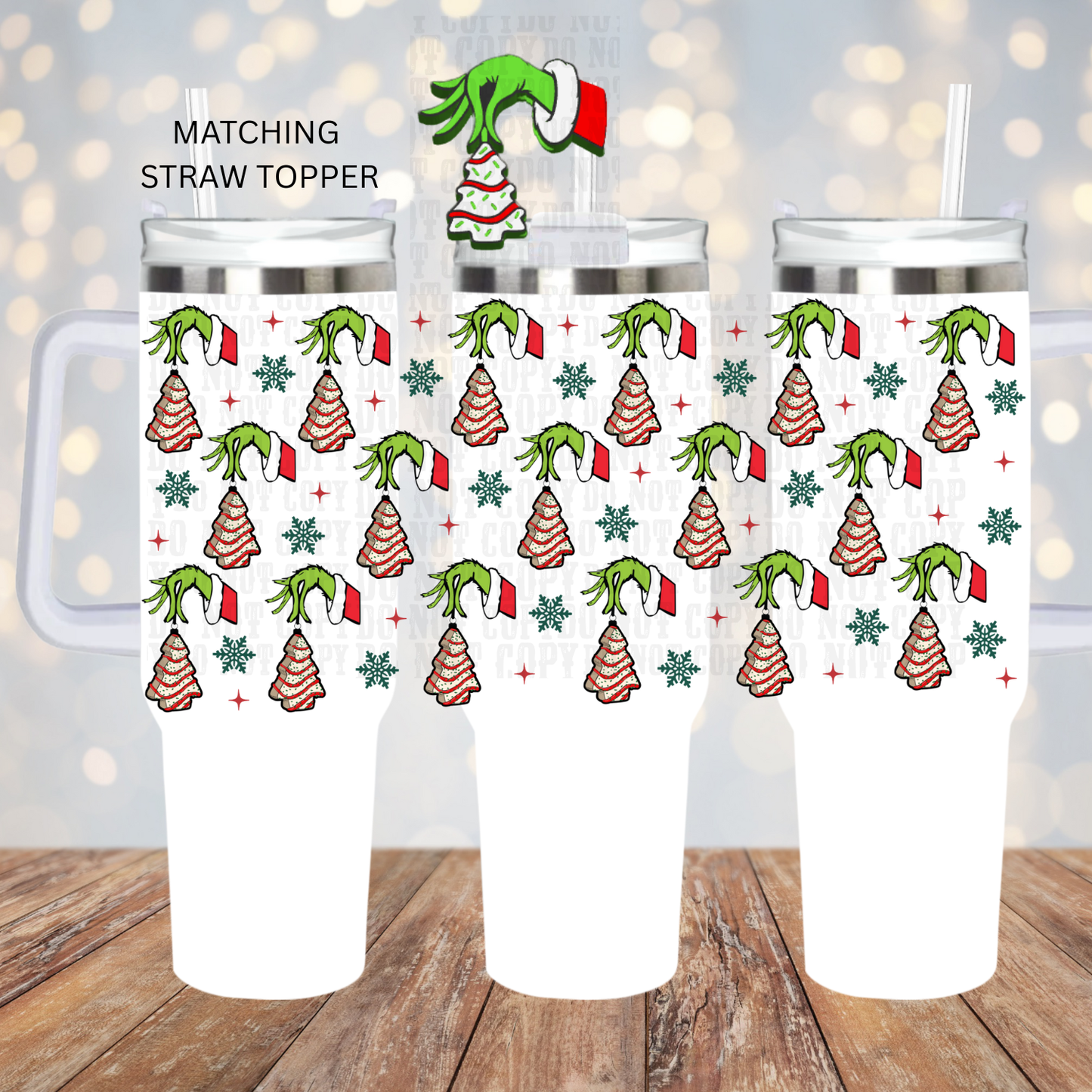 40oz GRUMPY TREE SNACKS UV DTF CUP WRAP