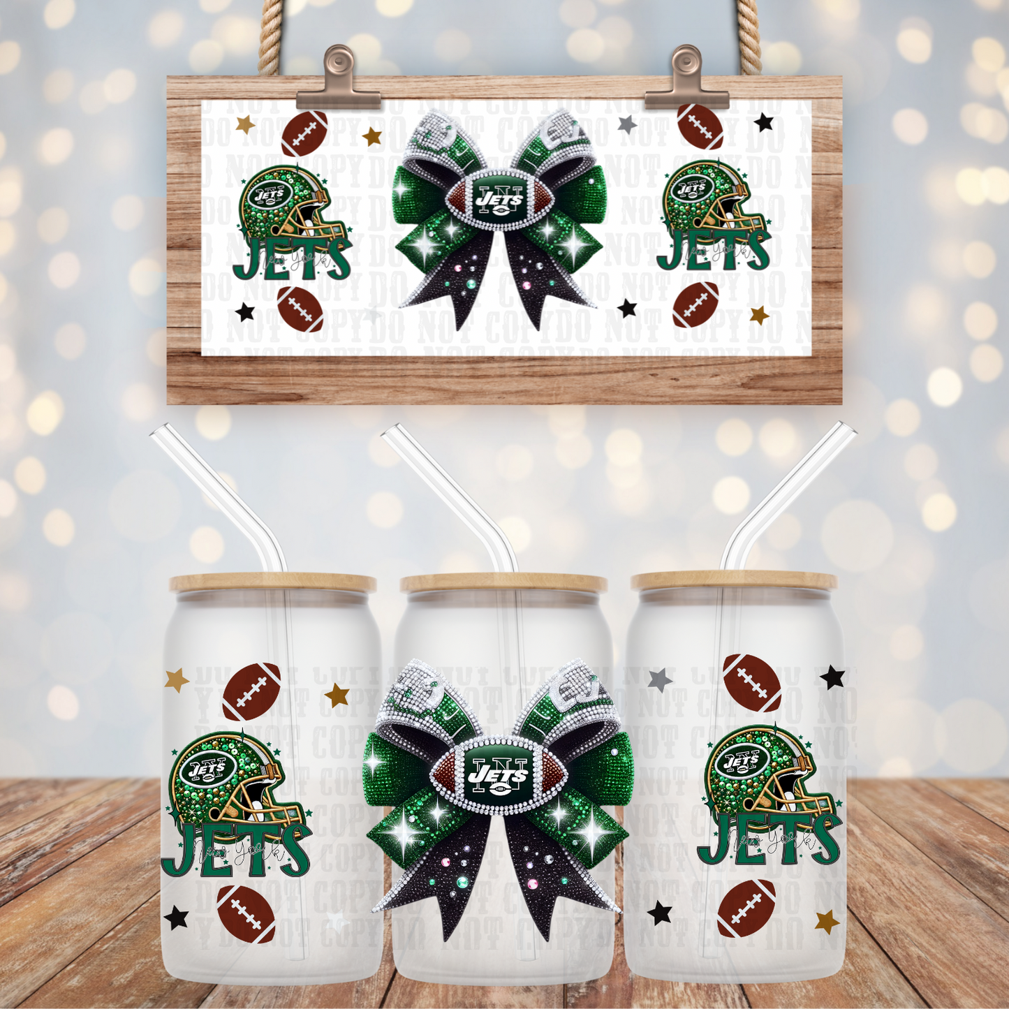 COQUETTE JET FOOTBALL BUNDLE UV DTF CUP WRAP