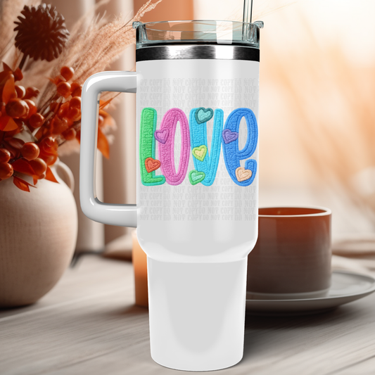 40oz COLORFUL LOVE UV DTF CUP DECAL