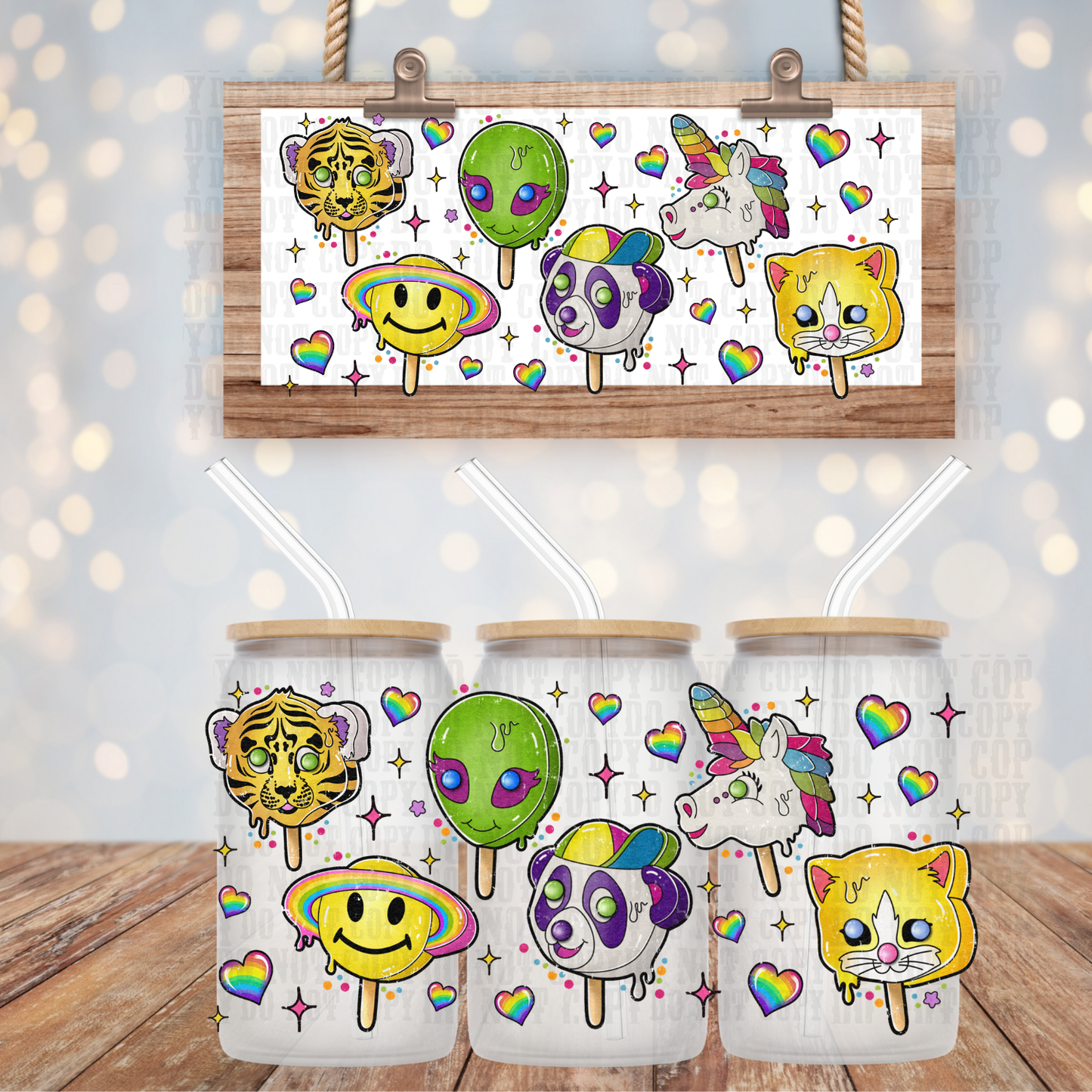LISA FRANK POPS UV DTF CUP WRAP