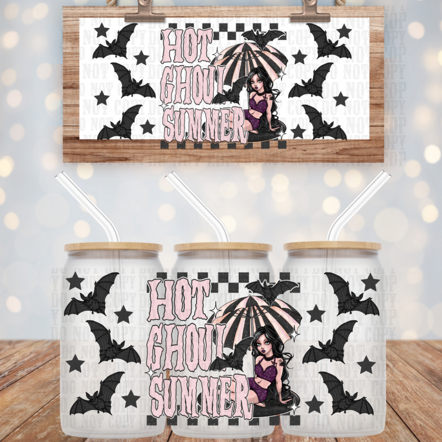 HOT GHOUL SUMMER UV DTF CUP WRAP