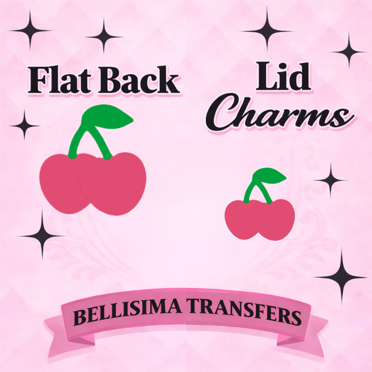 CHERRY Flat Back Lid Charms