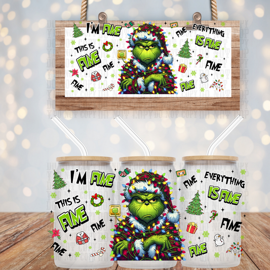 I'M FINE UV DTF CUP WRAP