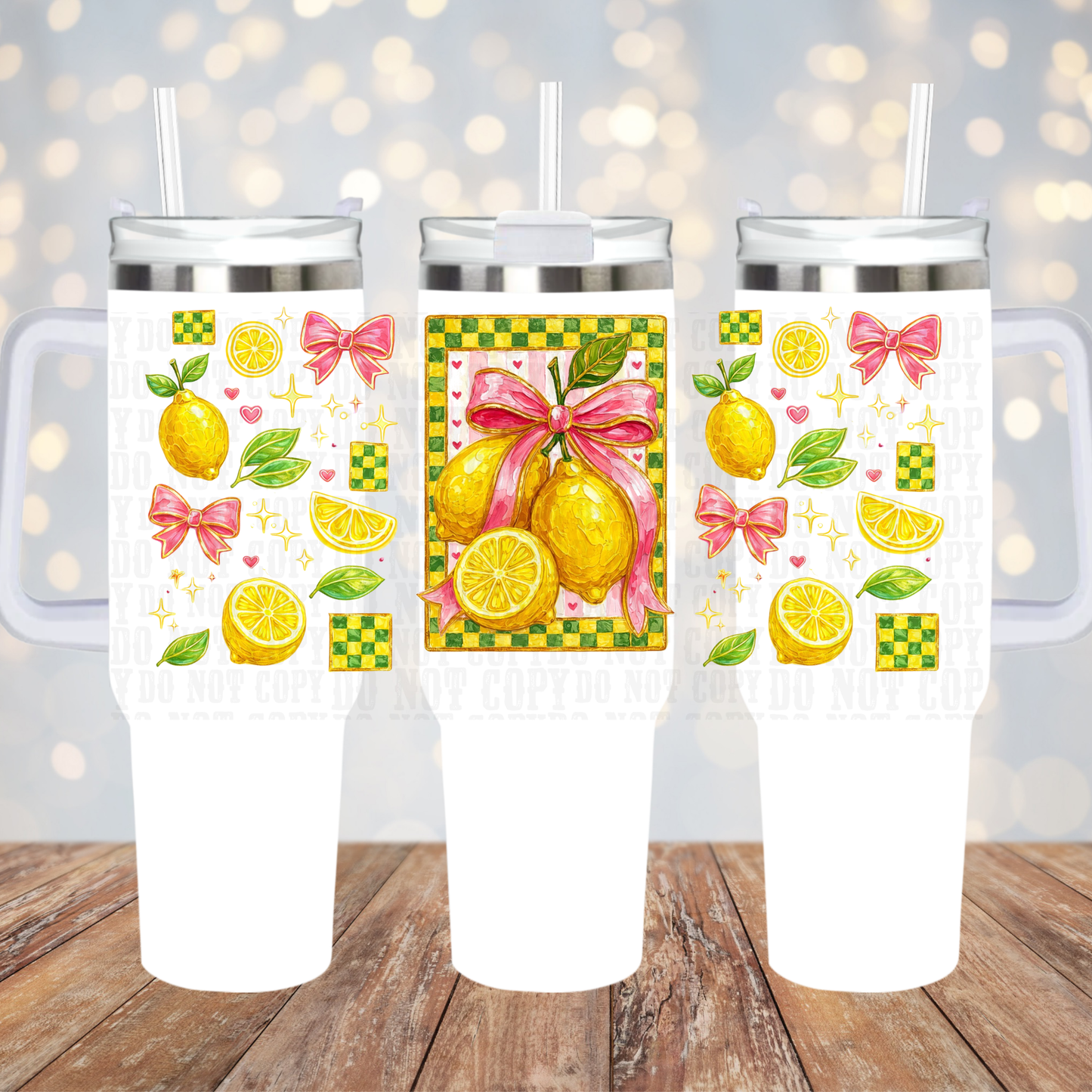 40/50oz LEMON PORTRAIT UV DTF CUP WRAP