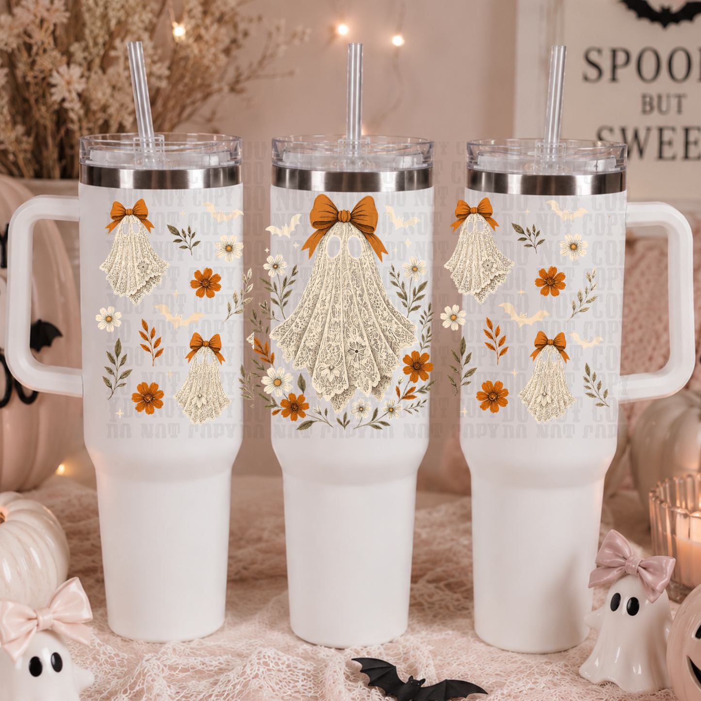 40oz LACE GHOST UV DTF CUP WRAP - SHOP EXCLUSIVE BY CIERA