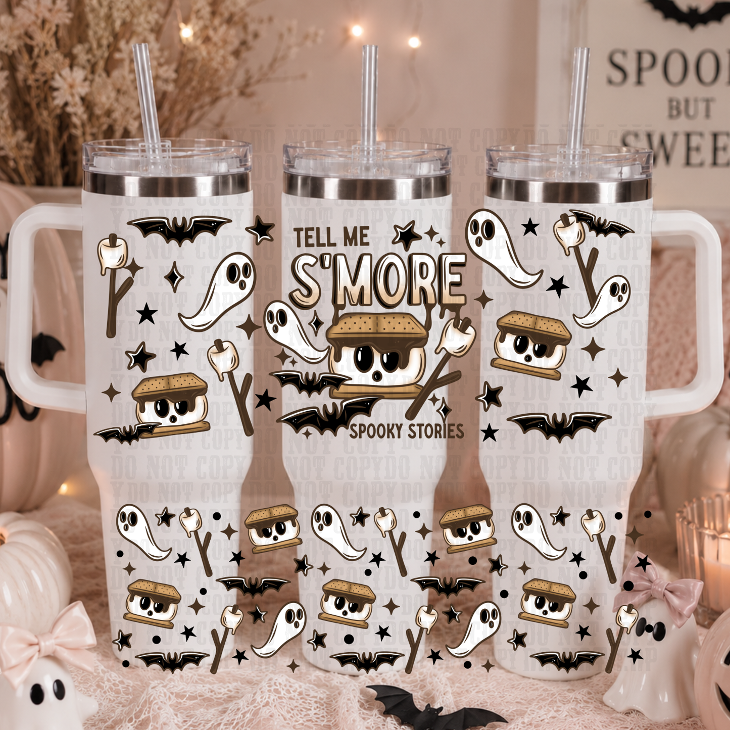 40oz TELL ME SMORE GHOST STORIES UV DTF CUP WRAP