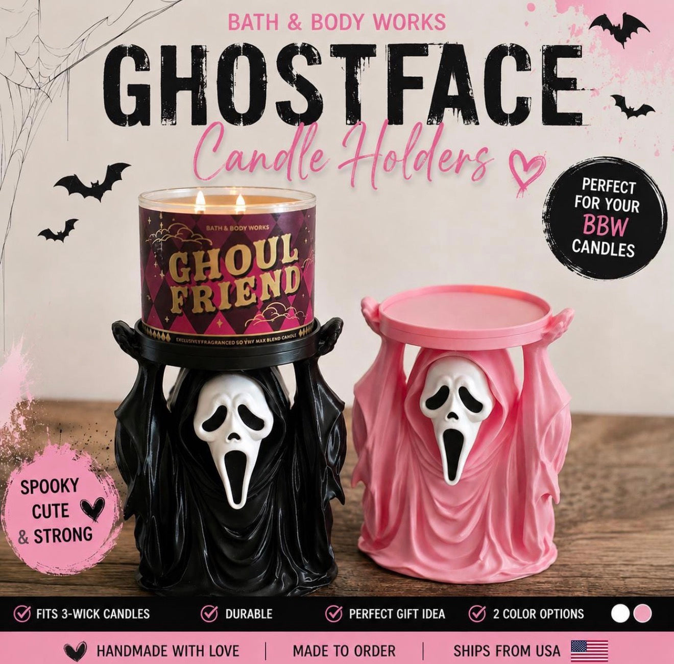 Ghosty-Poo Candle Holder | Halloween 3-Wick Candle Stand