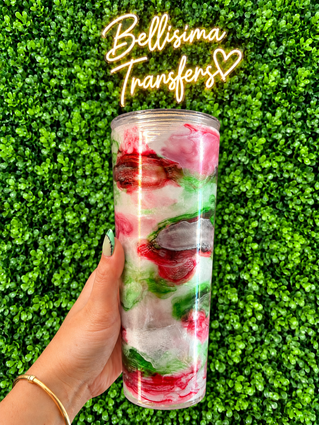 24oz Acrylic Ink Swirl Blank Tumbler – Epoxy Ready DIY Tumbler Blank