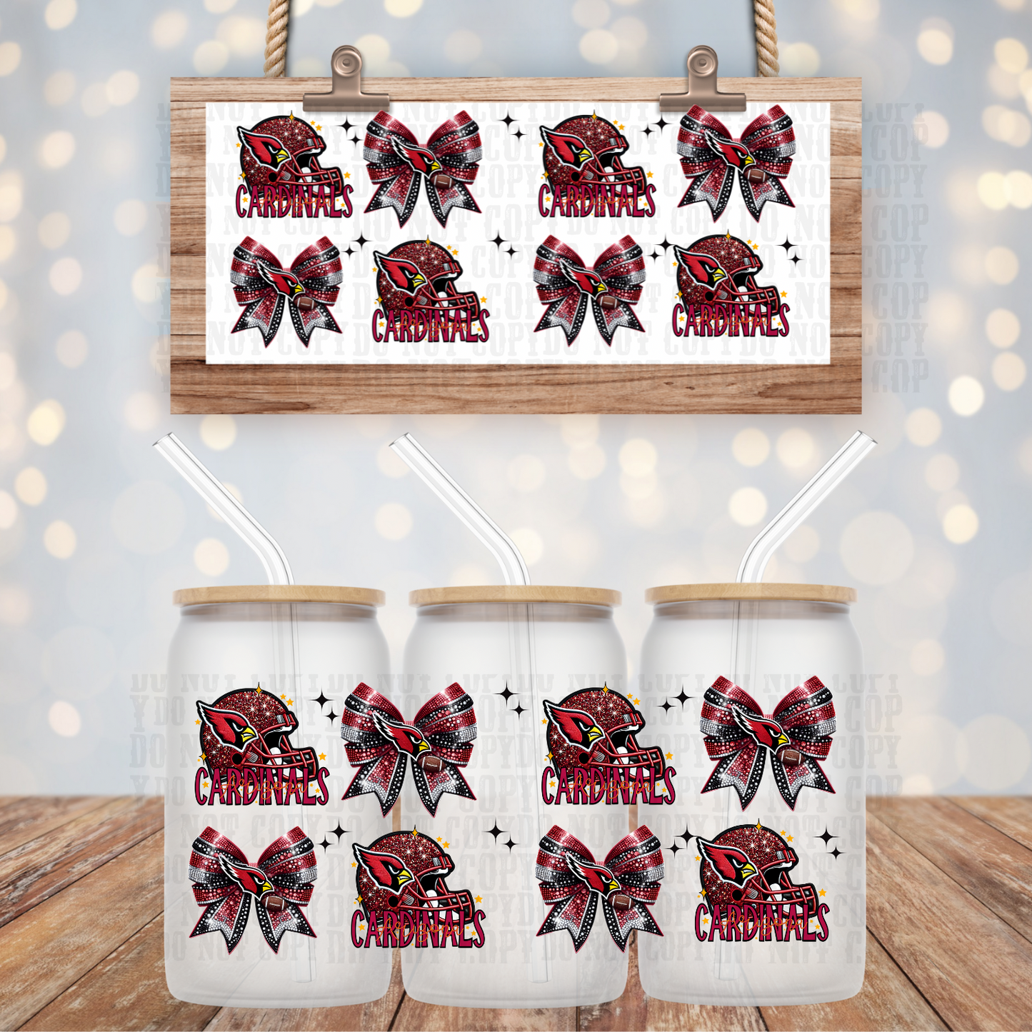 COQUETTE AZ FOOTBALL BUNDLE UV DTF CUP WRAP