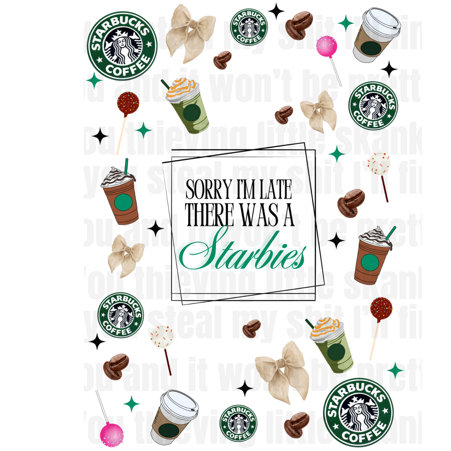 SORRY I'M LATE - STARBIES UV DTF Element Sheet -SHOP EXCLUSIVE BY TORRIE