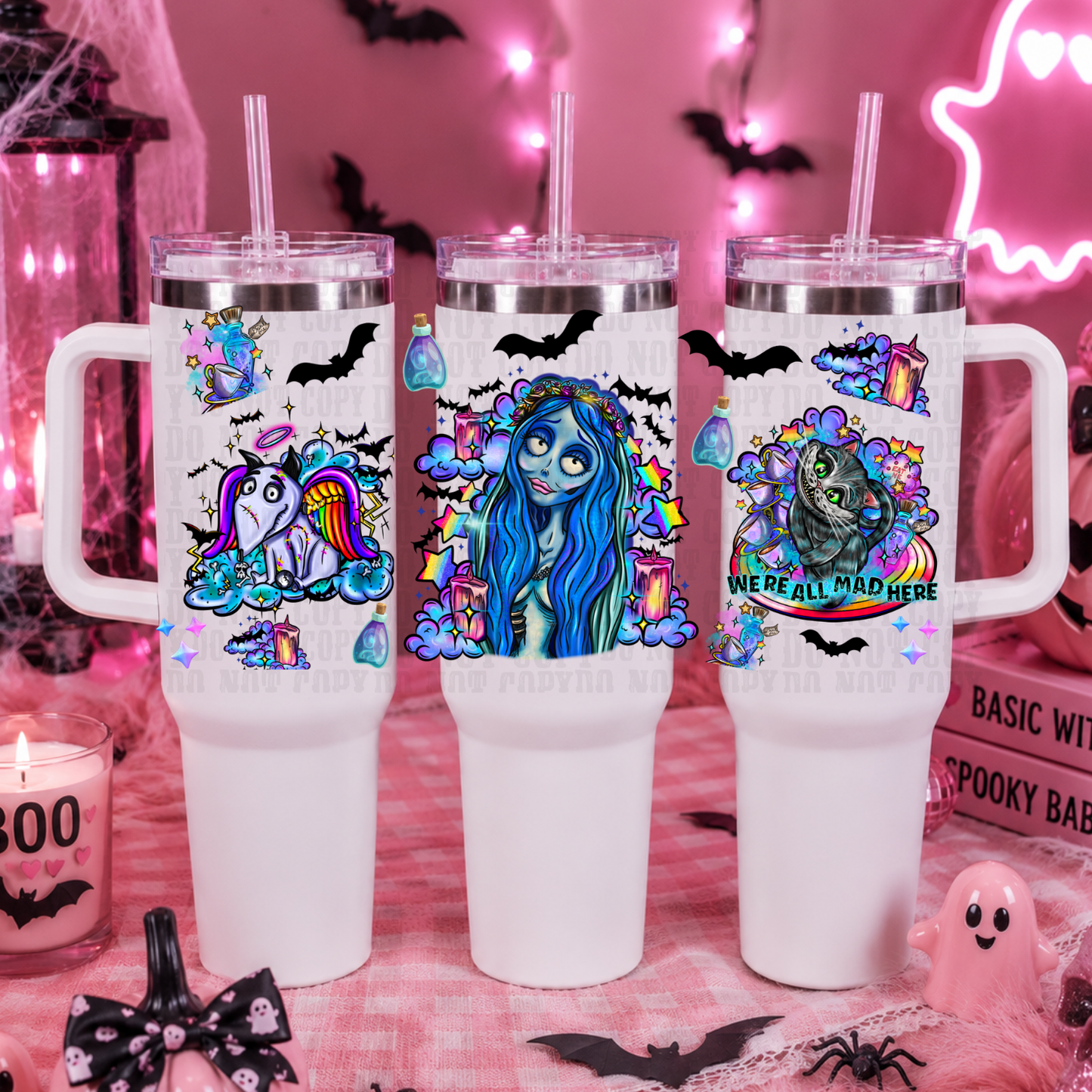 40oz LISA FRANKEY-STEIN HALLOWEEN UV DTF CUP WRAP