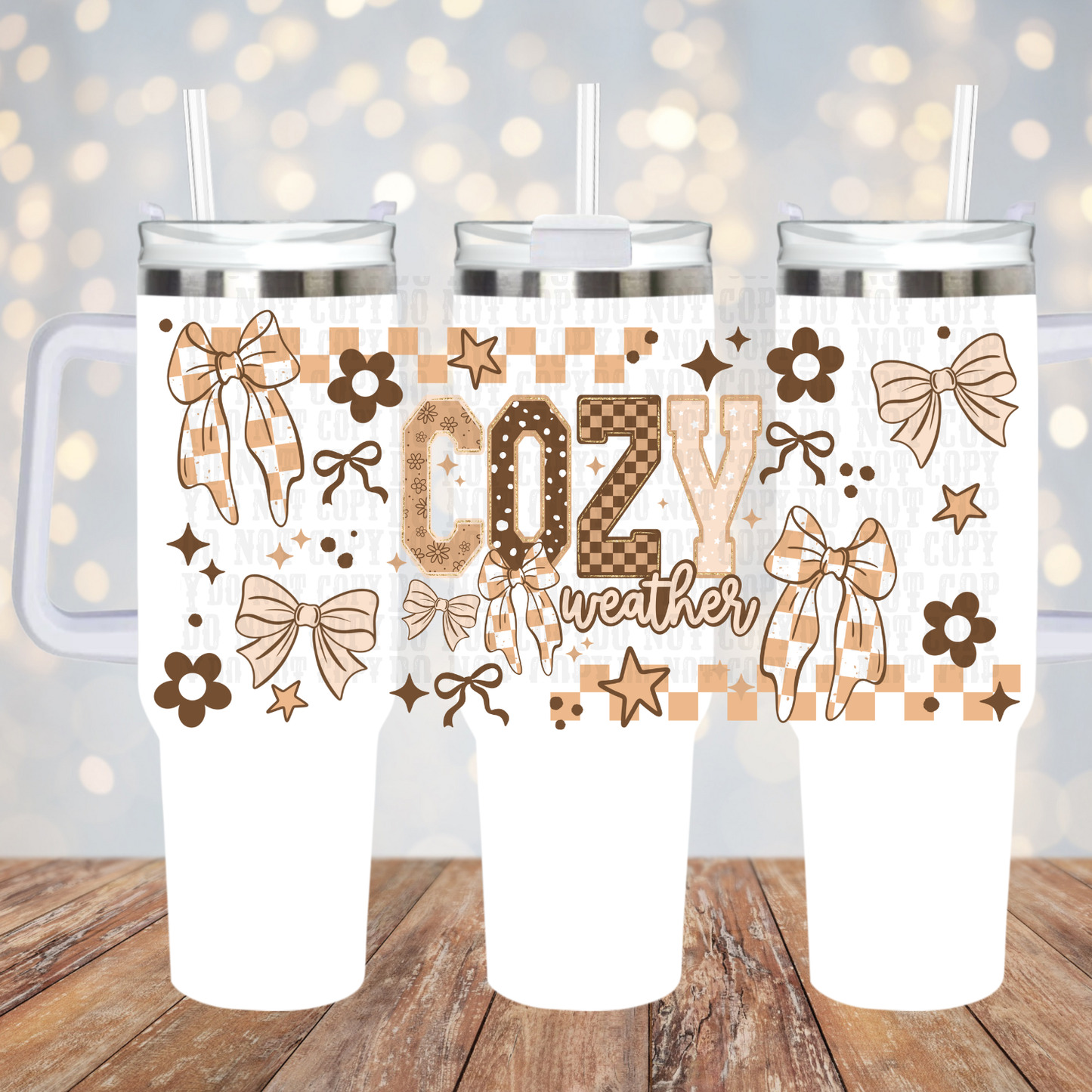 40oz COZY WEATHER UV DTF CUP WRAP