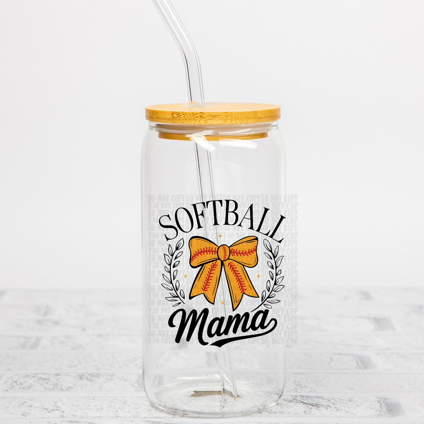 SOFTBALL BOW MAMA UV DTF DECAL