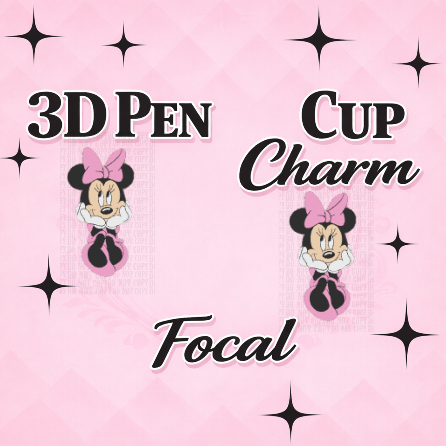 CUTESY MOUSE Focal for Pen & Cup Charms -Interchangeable Decorative Pen Toppers