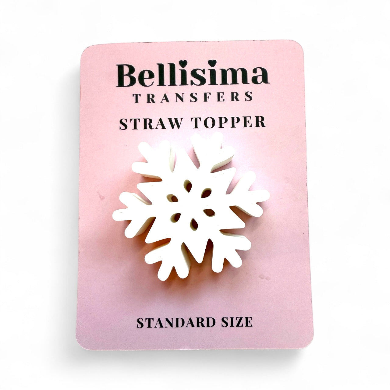 3D SNOW FLAKE STRAW TOPPER Standard