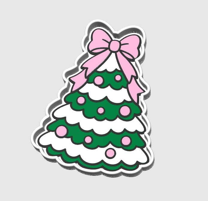 Bow Holiday Tree Trinket Tray | Cute 3D Printed Catch-All Dish
