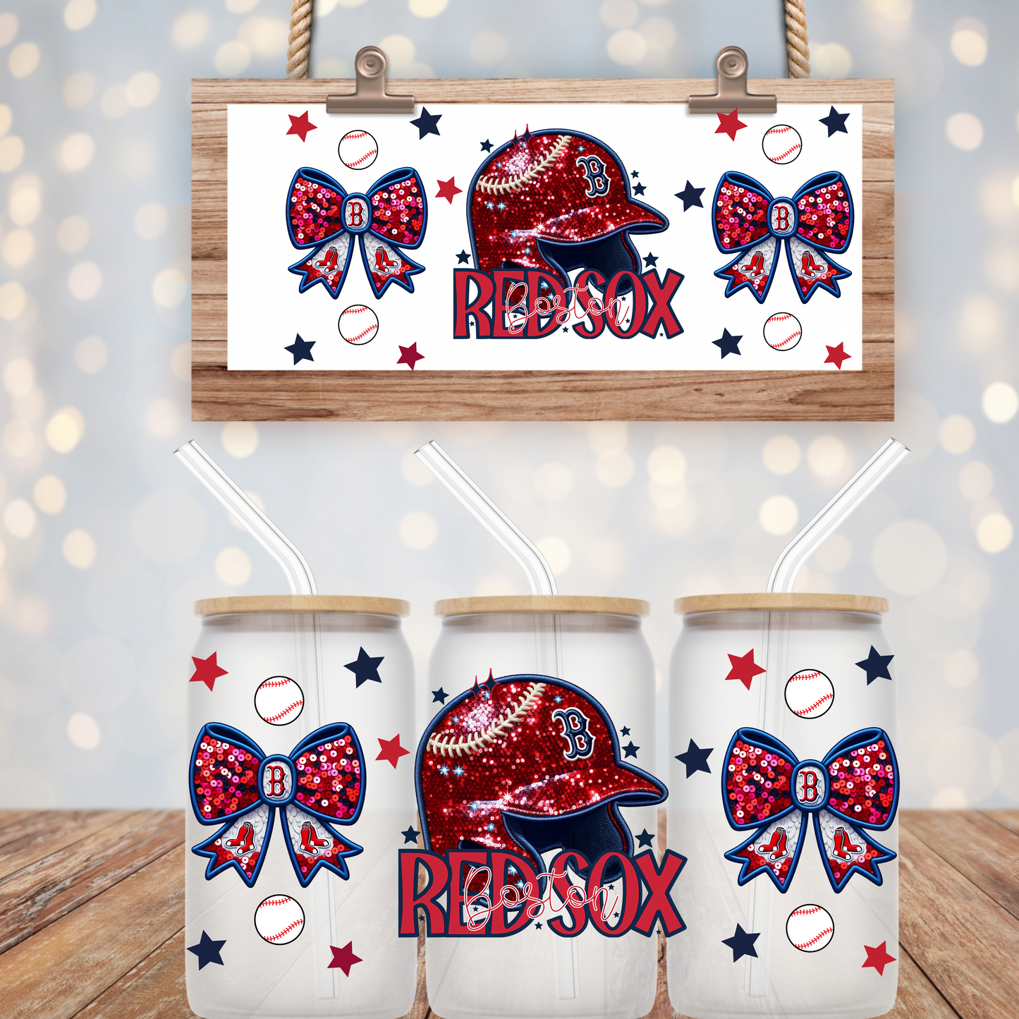 COQUETTE HELMUT ROJO MEDIAS BBALL UV DTF CUP WRAP