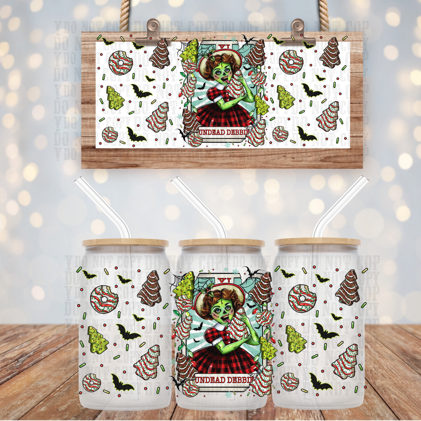 UNDEAD DEBBIE UV DTF CUP WRAP
