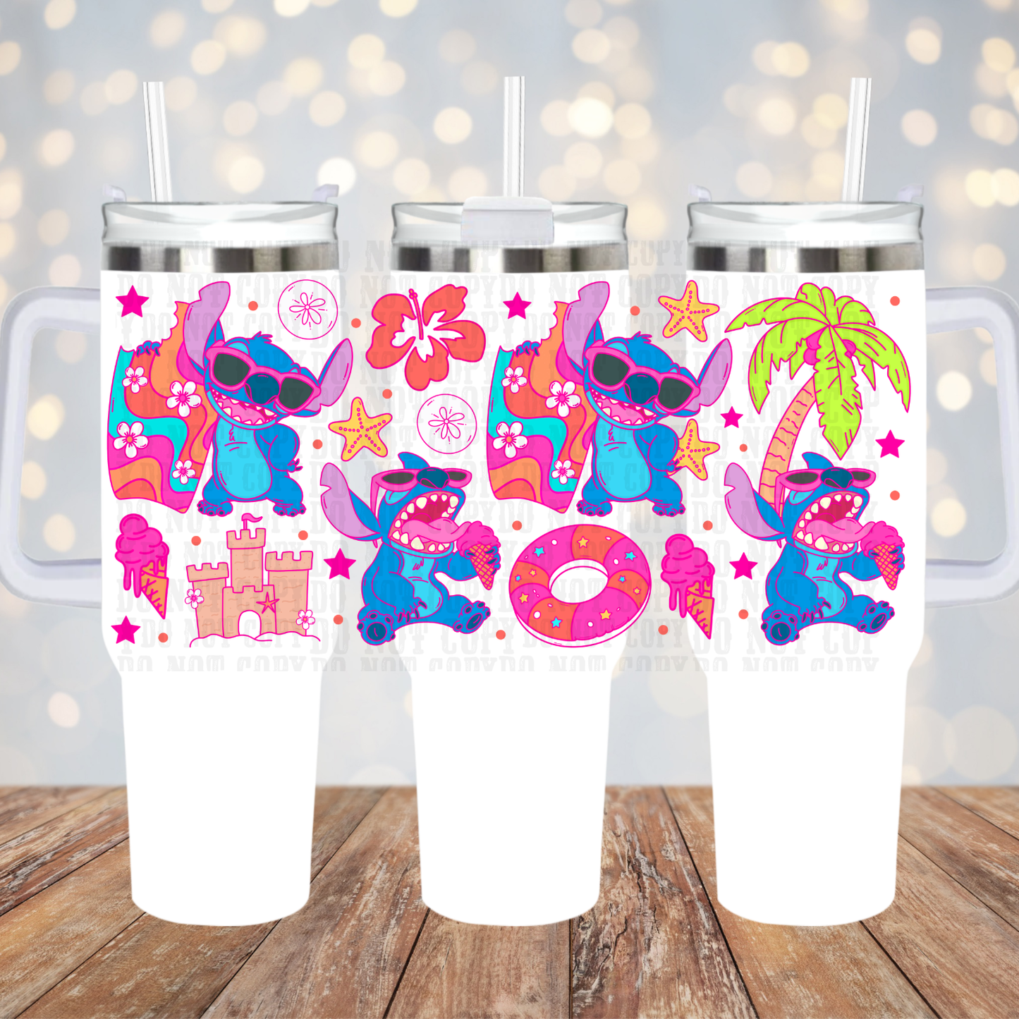 40oz SUMMER MONSTER UV DTF CUP WRAP