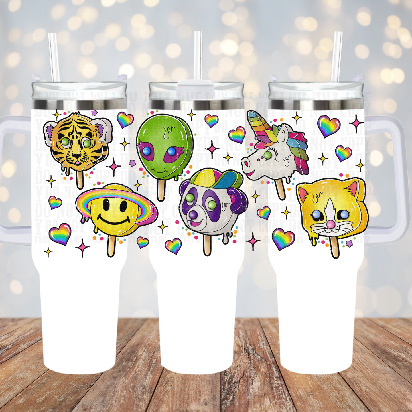 40oz LISA FRANK POPS UV DTF CUP WRAP