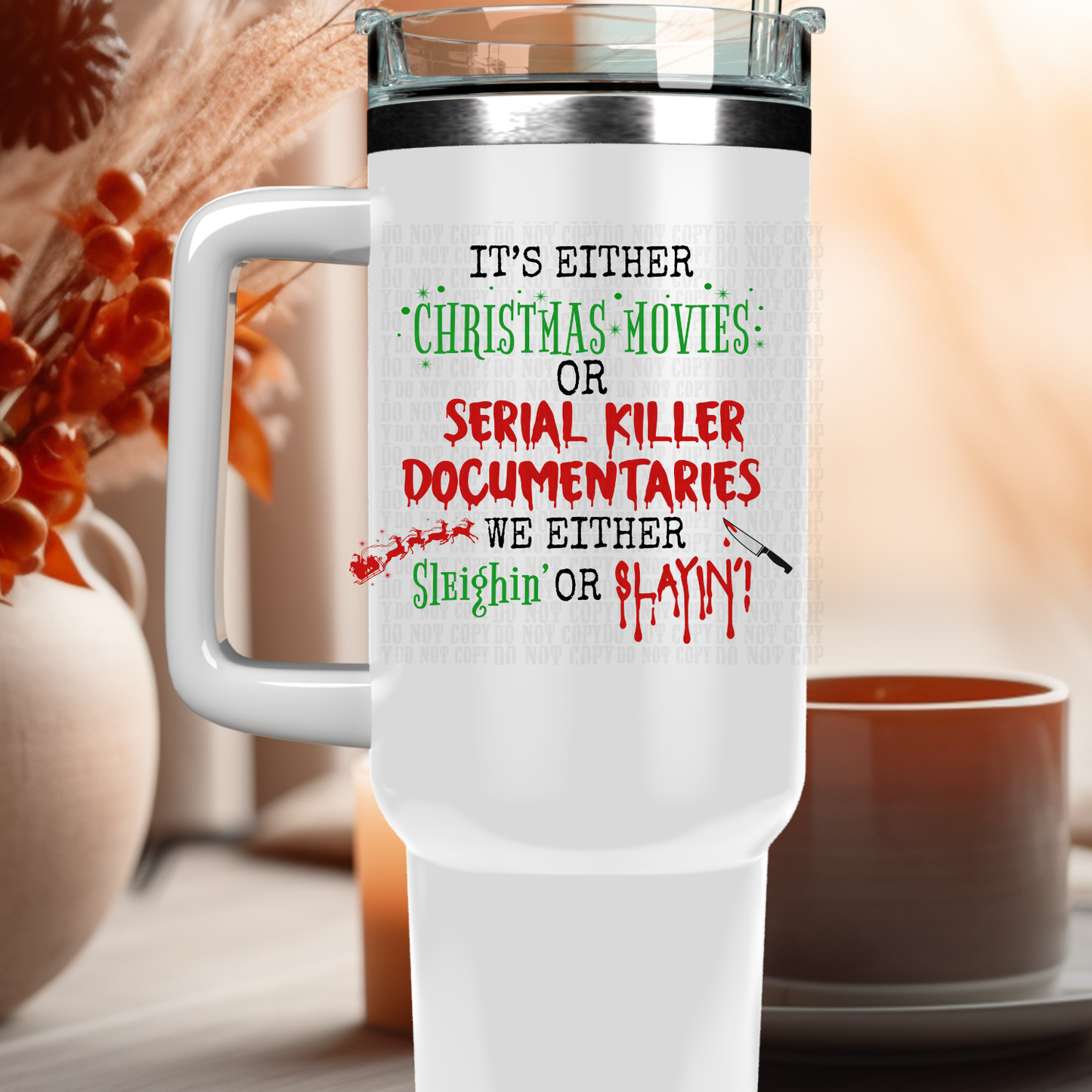 40oz HOLIDAY SLAY UV DTF DECAL