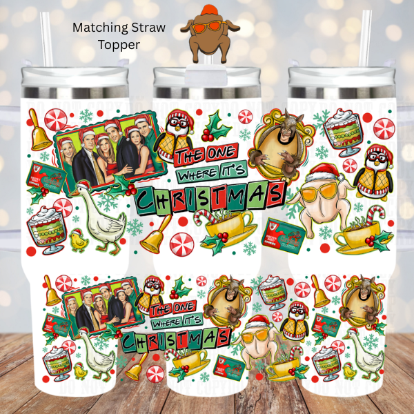 40oz FRIENDS CHRISTMAS UV DTF CUP WRAP