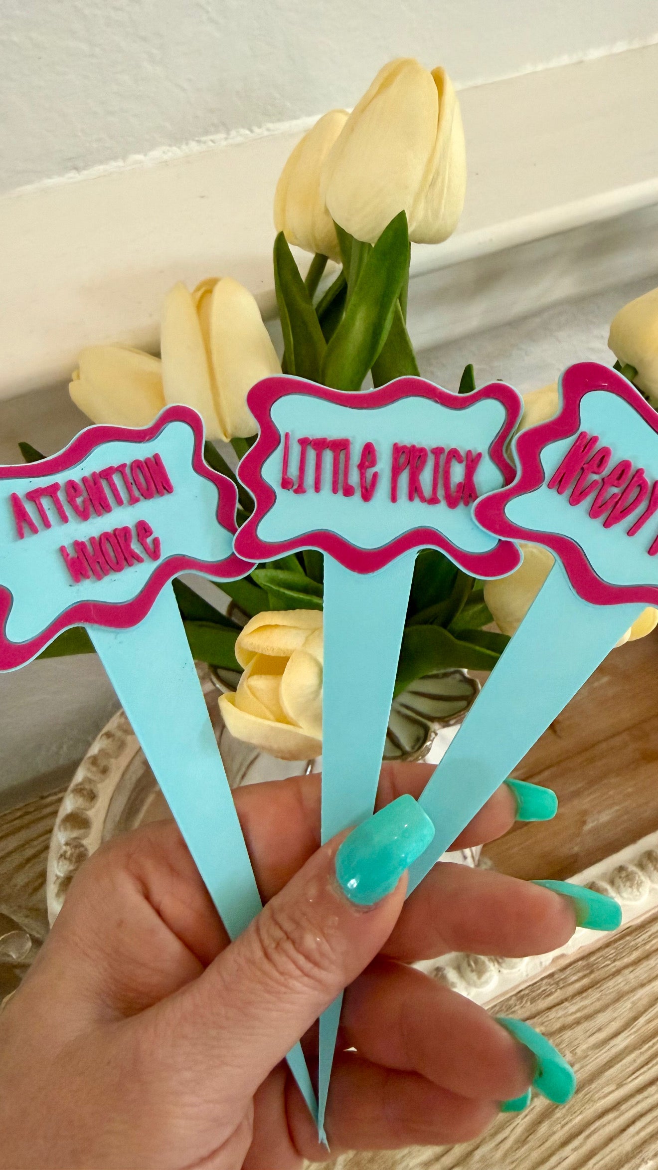 FUNNY SNARKY PLANT STAKES