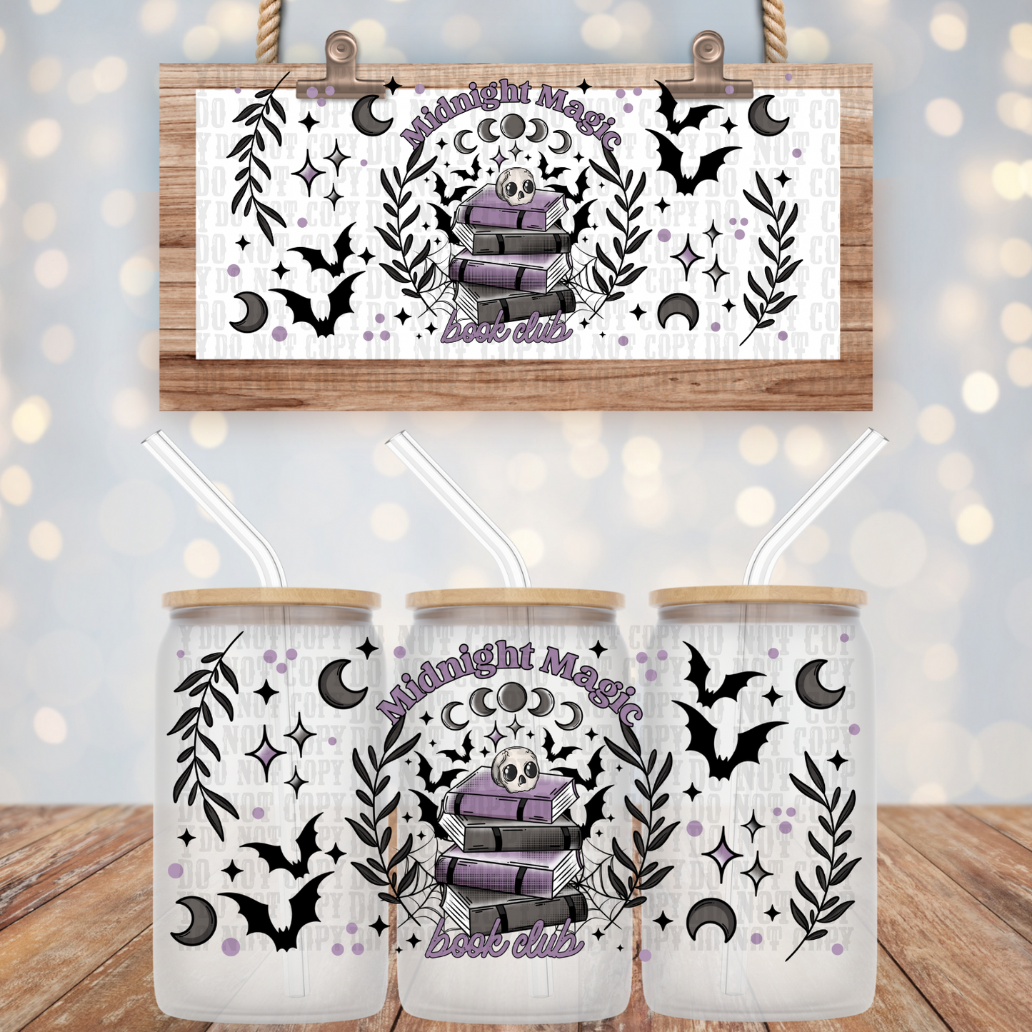 Midnight Magic Book Club UV DTF Wrap