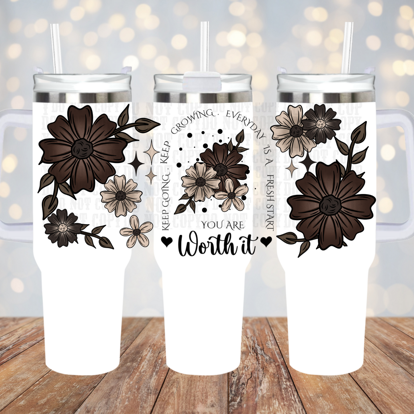 40oz WORTH IT UV DTF CUP WRAP