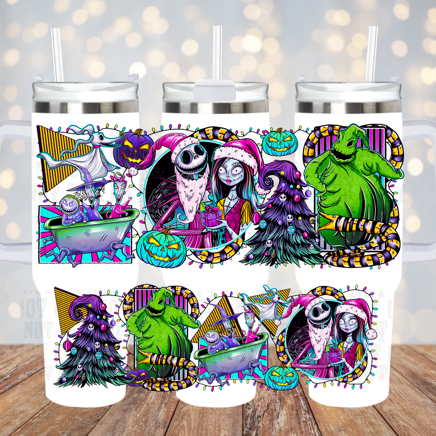 40oz N. B. C. CHRISTMAS UV DTF CUP WRAP