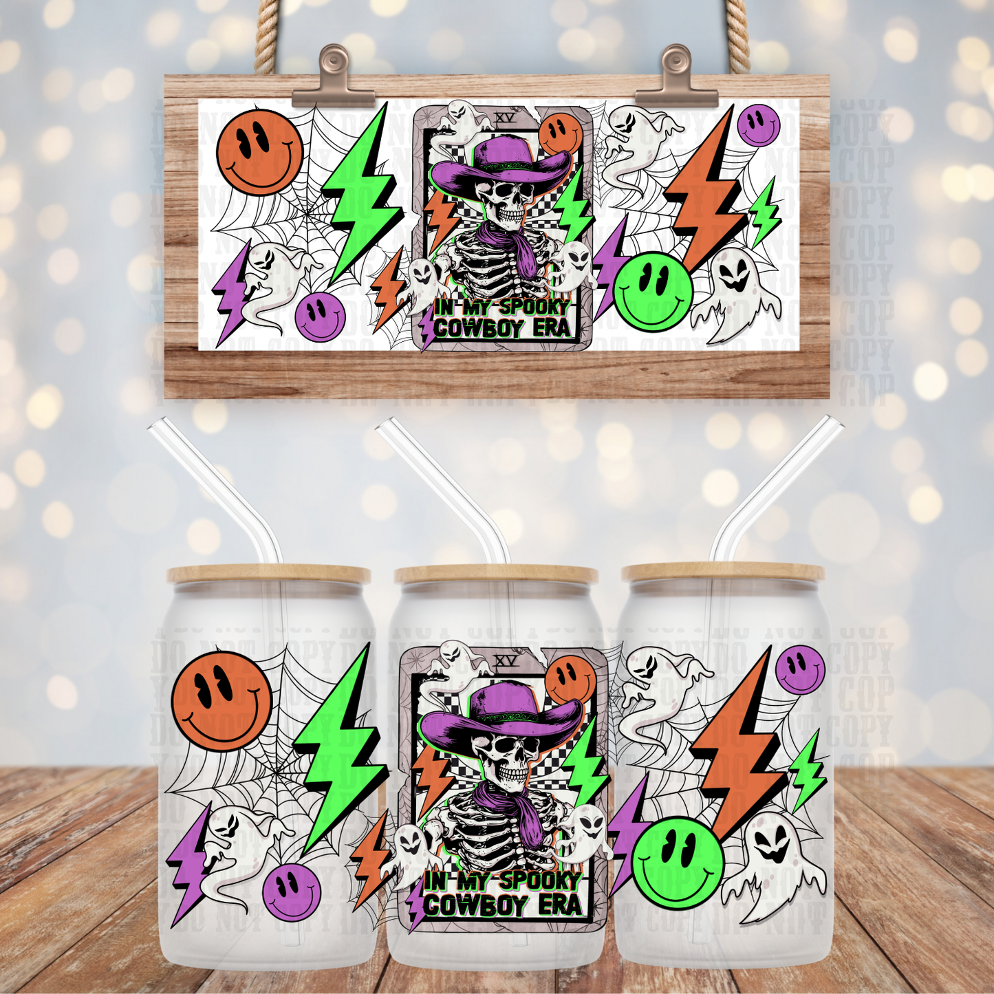 SKELLY COWBOY ERA UV DTF CUP WRAP