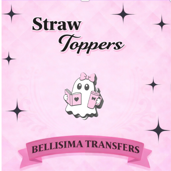 3D BOOK GHOST STRAW TOPPER STANDARD SIZE OR STANLEY