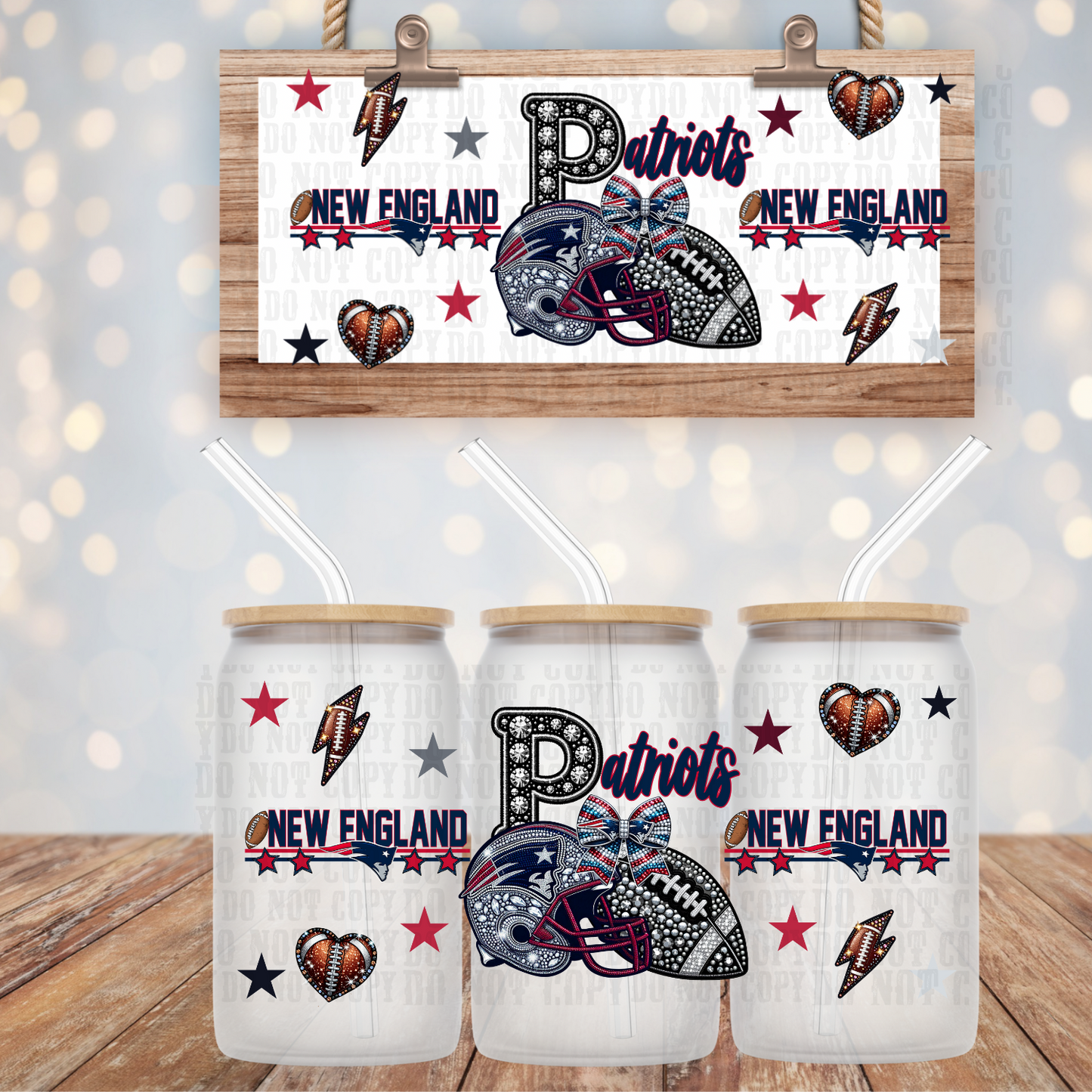 2026 PATRIOTIC FAUX RHINESTONE UV DTF CUP WRAP