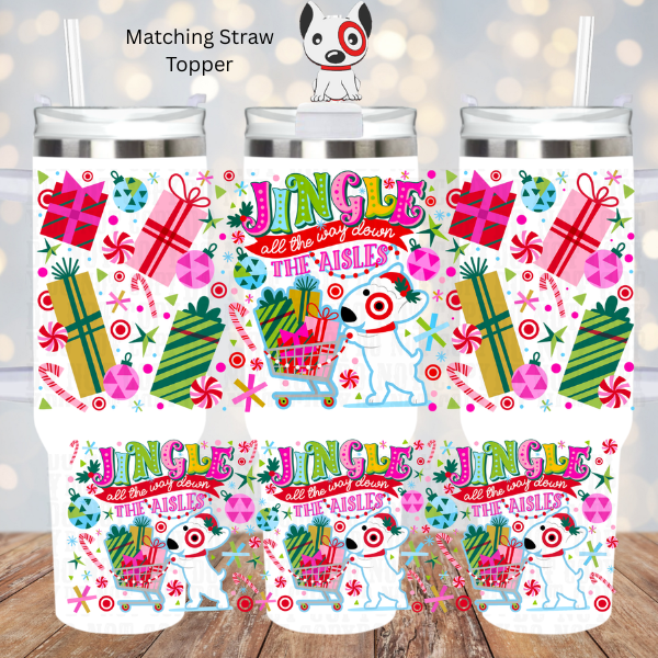 40oz JINGLE ALL THE WAY DOWN THE AISLES UV DTF CUP WRAP