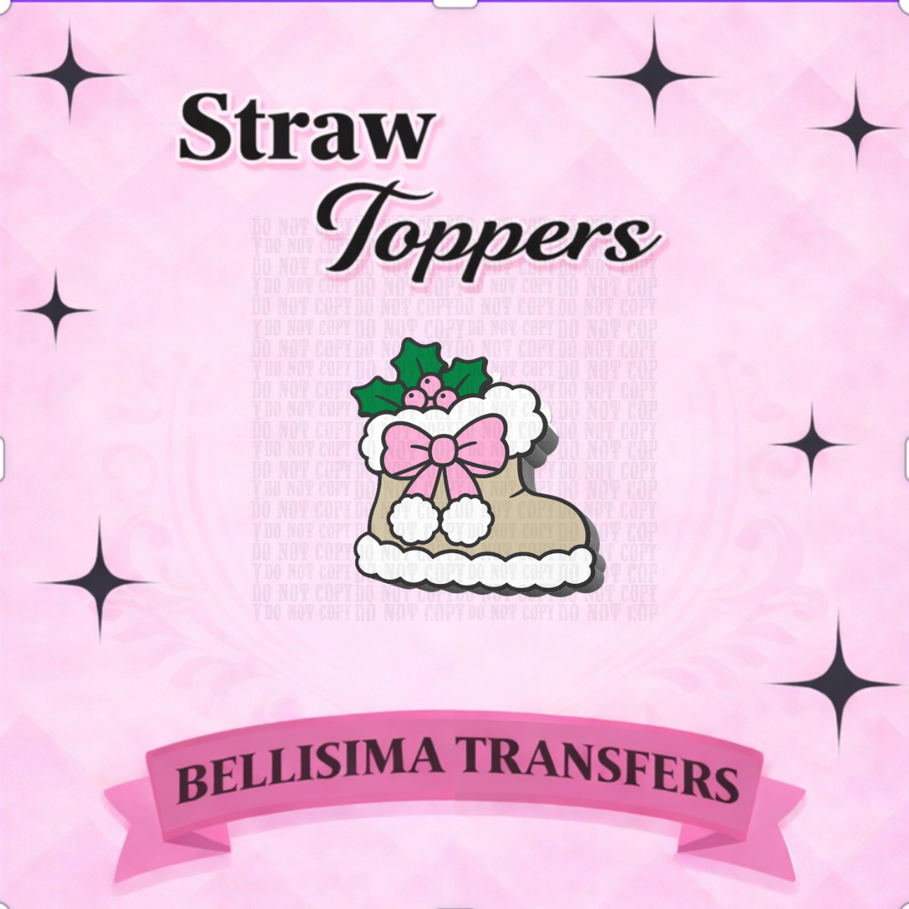 HOLIDAY BOOTSTRAW TOPPER STANDARD SIZE OR STANLEY