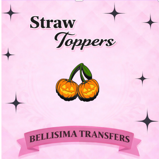 3D Pumpkin Cherries Straw Topper Standard or Stanley