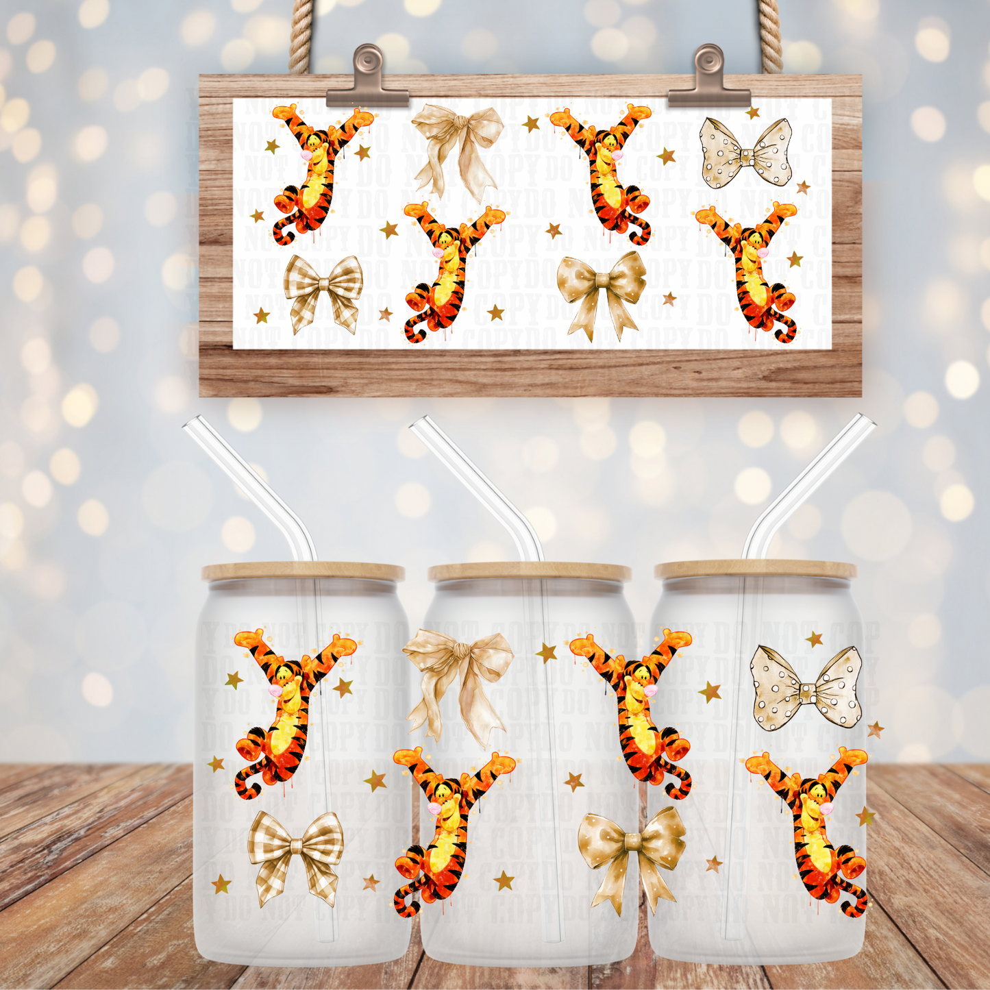 COQUETTE TIGGER UV DTF CUP WRAP