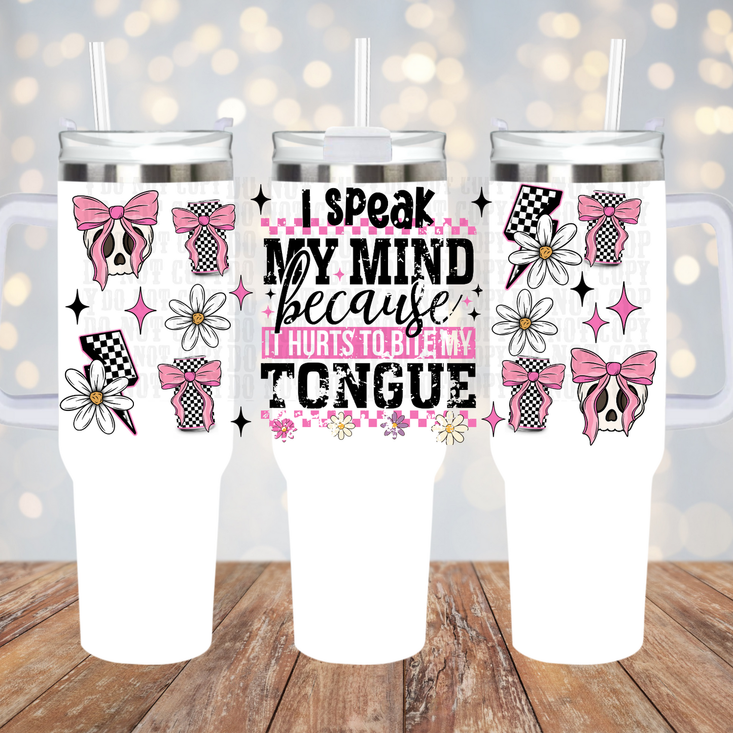 40oz BITE MY TONGUE UV DTF CUP WRAP
