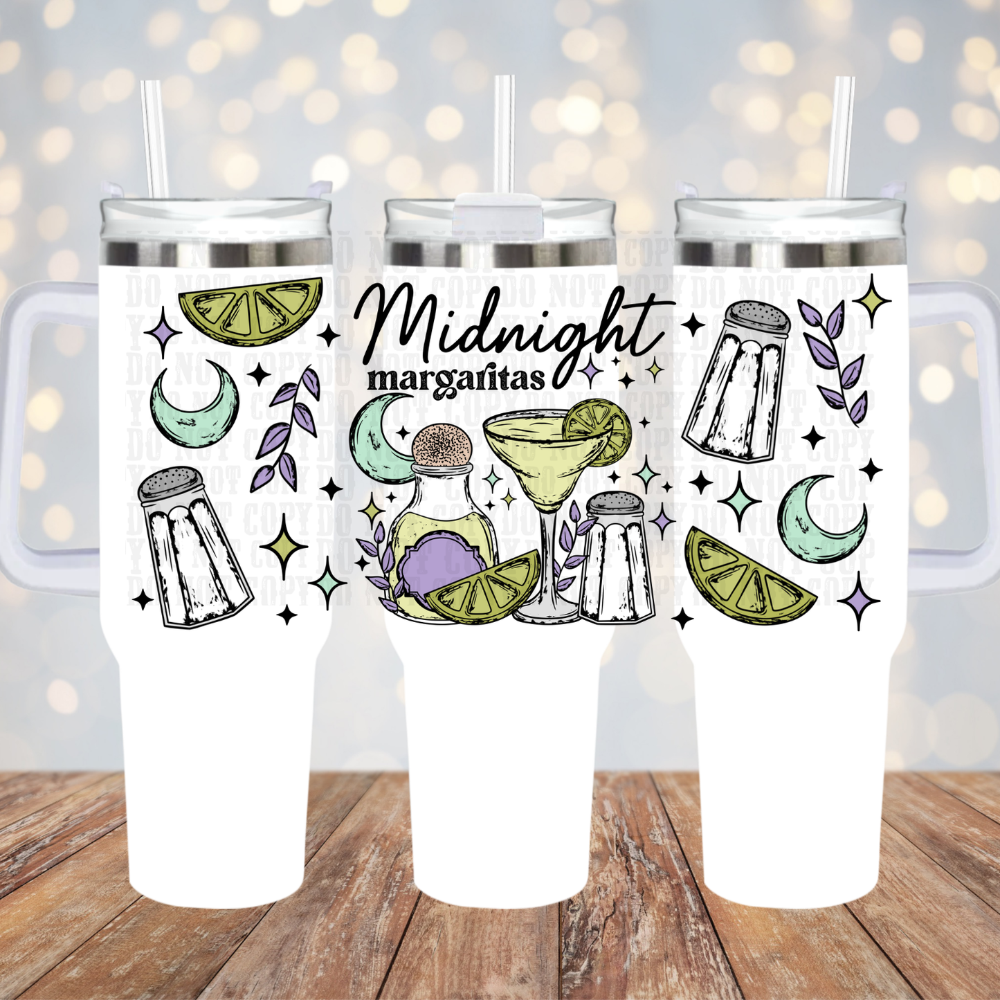 40oz MIDNIGHT MARGS UV DTF Cup Wrap