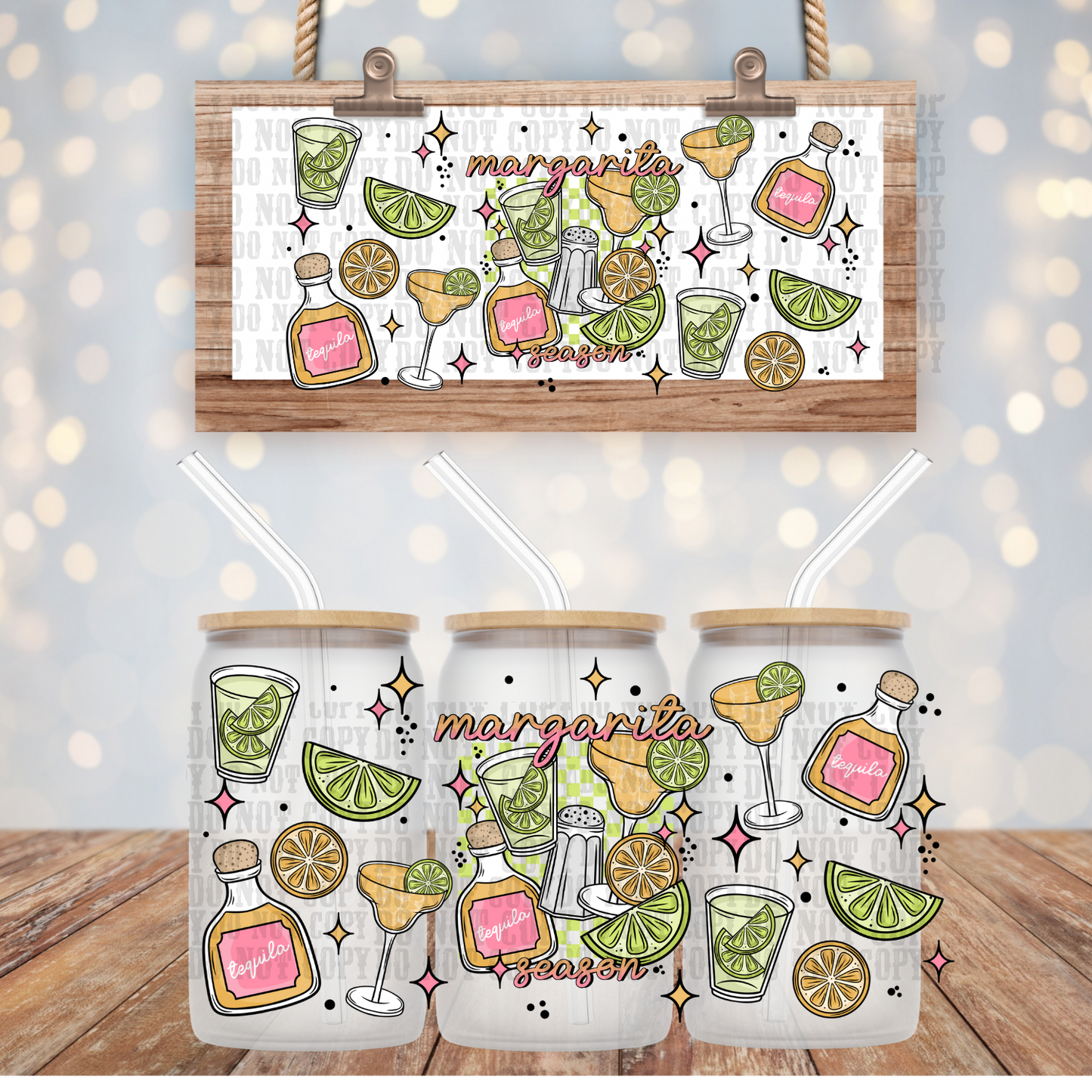 MARGARITA SEASON UV DTF CUP WRAP