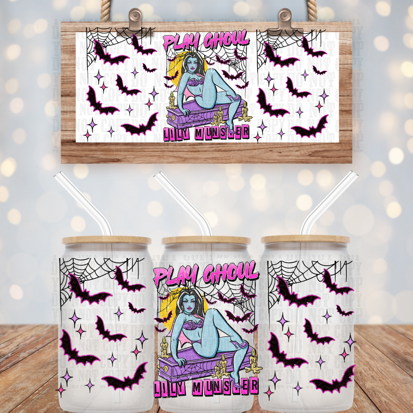 PLAY GHOUL UV DTF CUP WRAP