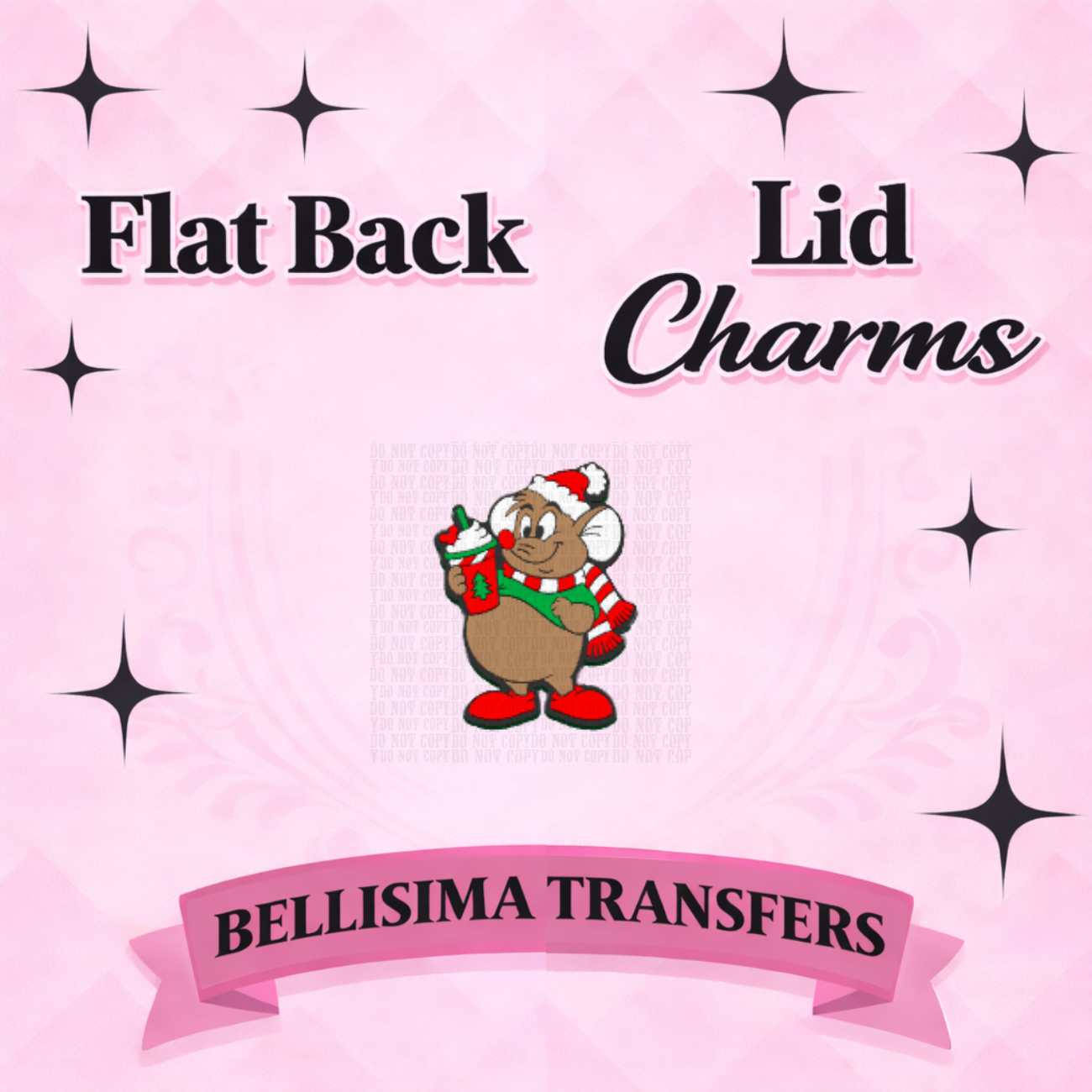 HOLIDAY RAT FLAT BACK CHARM