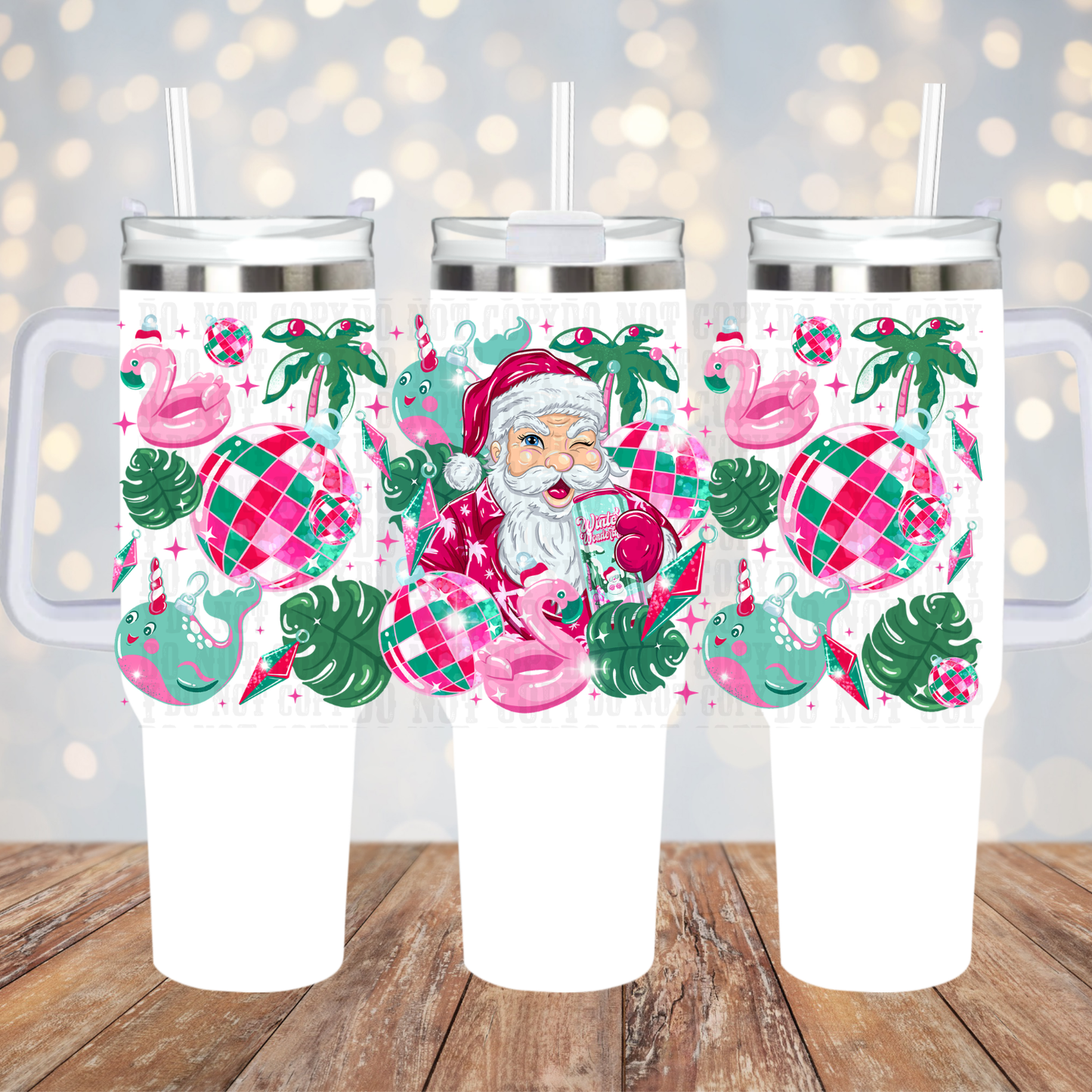 40oz SANTA ENERGY UV DTF CUP WRAP